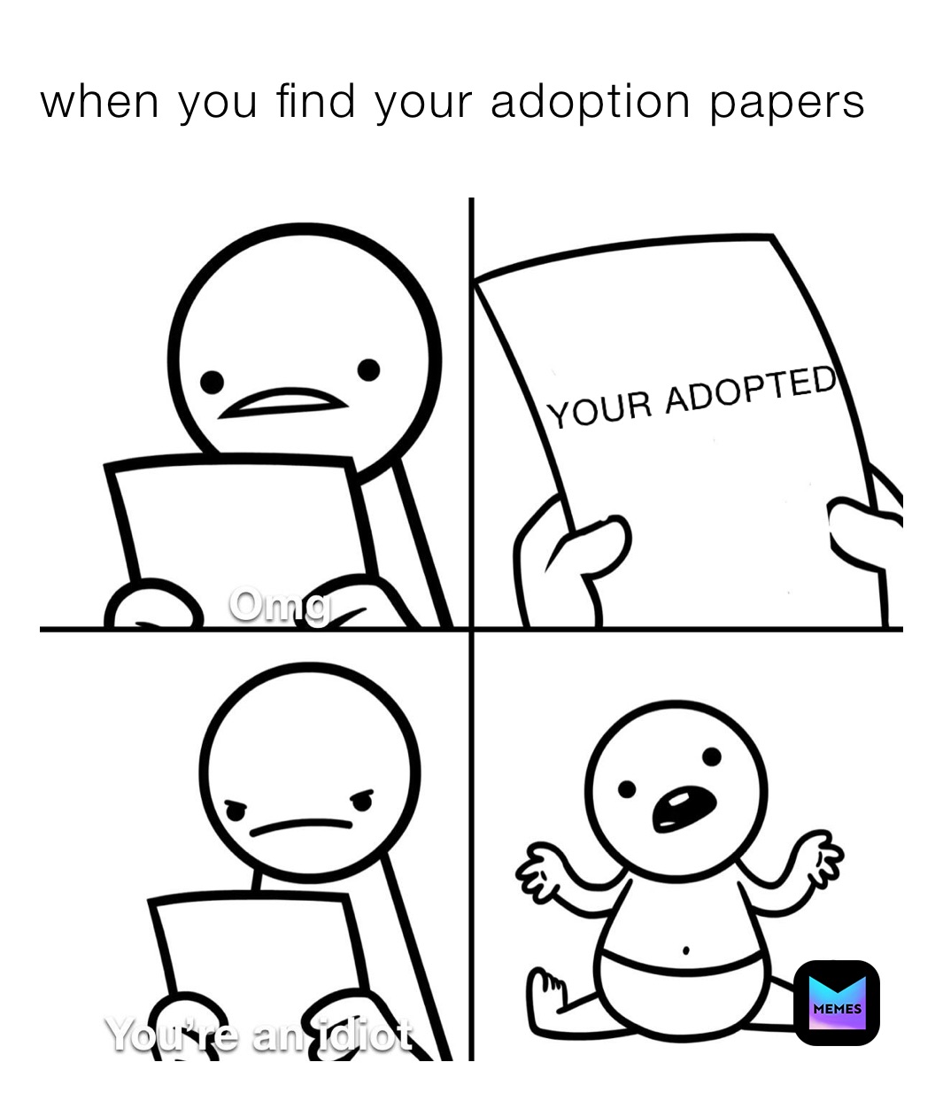 when you find your adoption papers