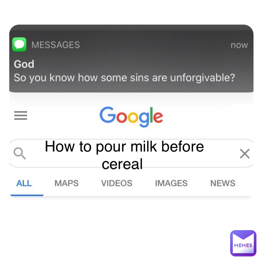 How to pour milk before cereal