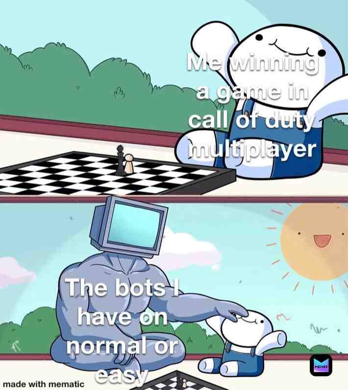 Yes, I do play with bots on Cod multiplayer #codmemes #callofdutymemes #theodd1sout