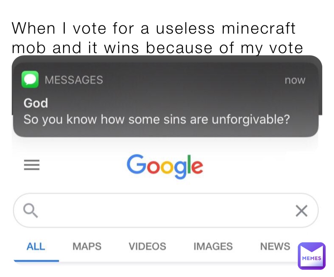 When I vote for a useless minecraft mob and it wins because of my vote