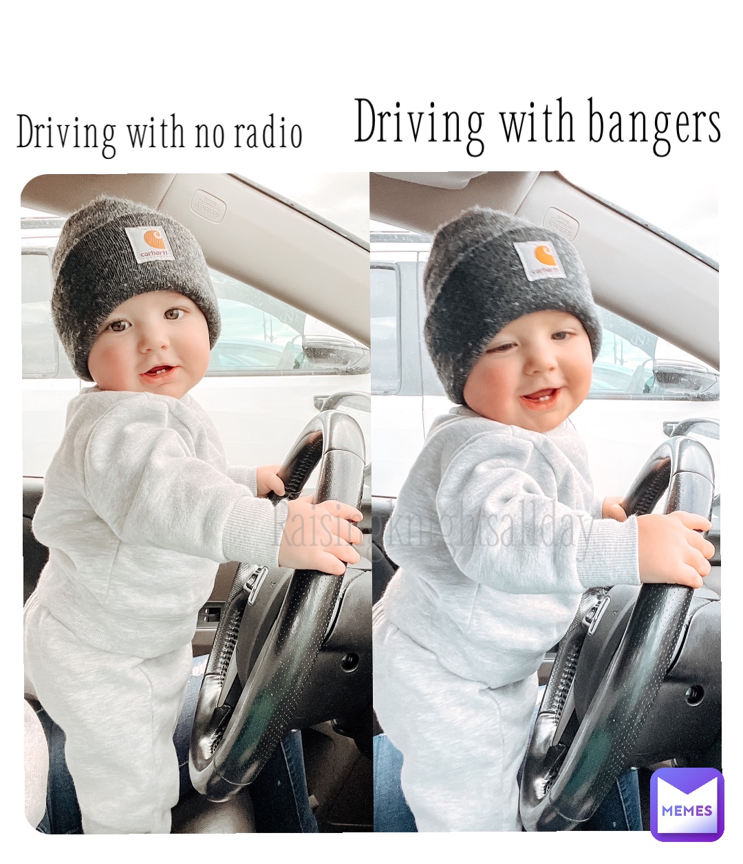 Driving with no radio Driving with bangers