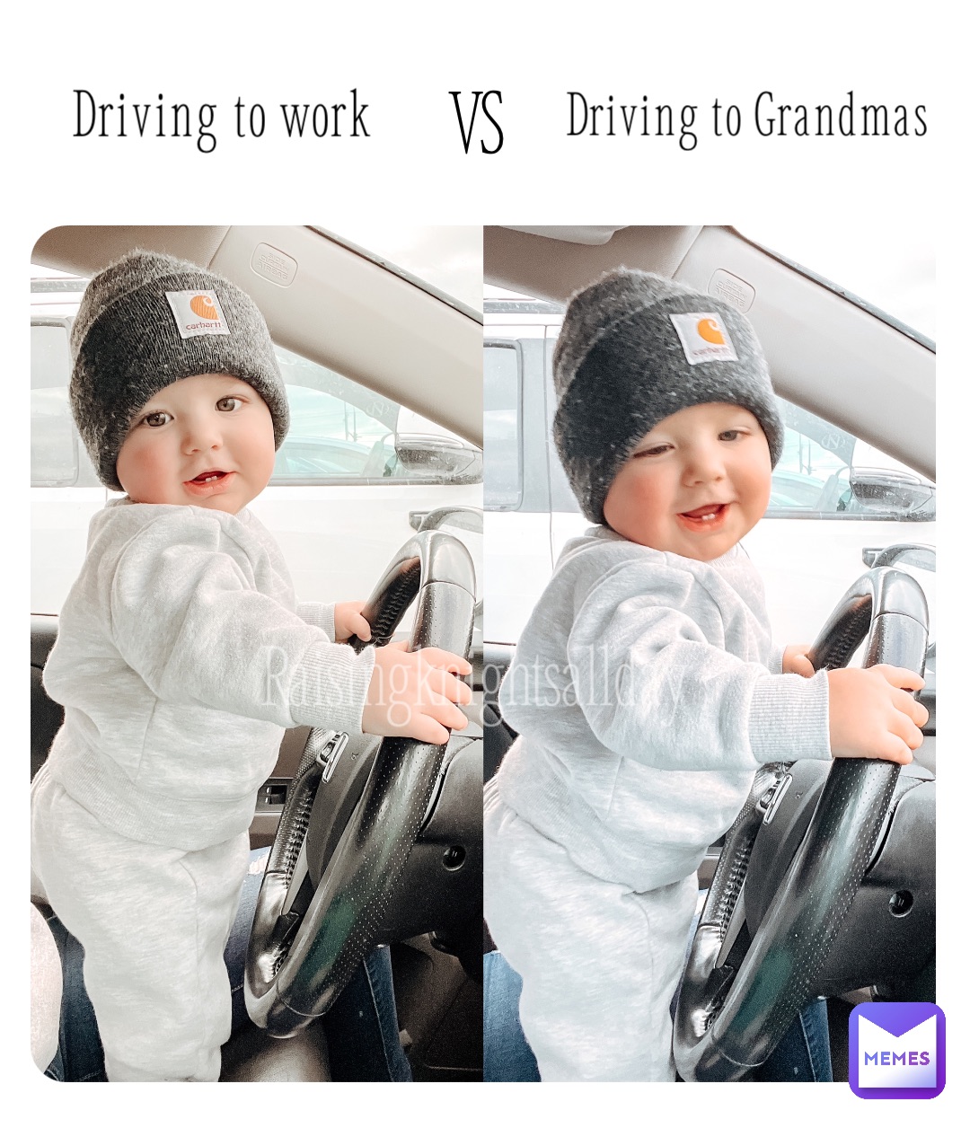 Driving to work Driving to Grandmas VS