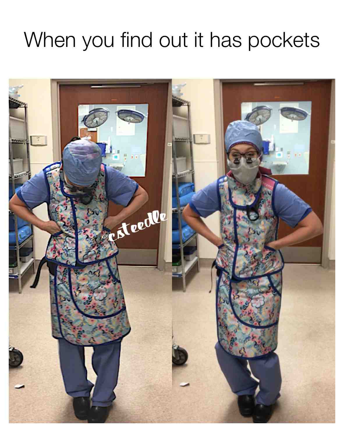 #stasheverythinginthere #sutures #ithaspockets #wheresthemagstick #onmykneewtofindthislostneedle #damnwelostaneedleonaBV-1 #callcounting #obgynsurgery #operationroom #vascularsurgery #neurosurgery #generalsurgery #heartsurgery #cabg #highstrung #surgery #surgeryhumor #sterilefield #callLife #anesthesia #medicalmemes #hospitallife #ORscrub #healthcare #CST #doctorlife #nurse #darkhumormemes #worklife