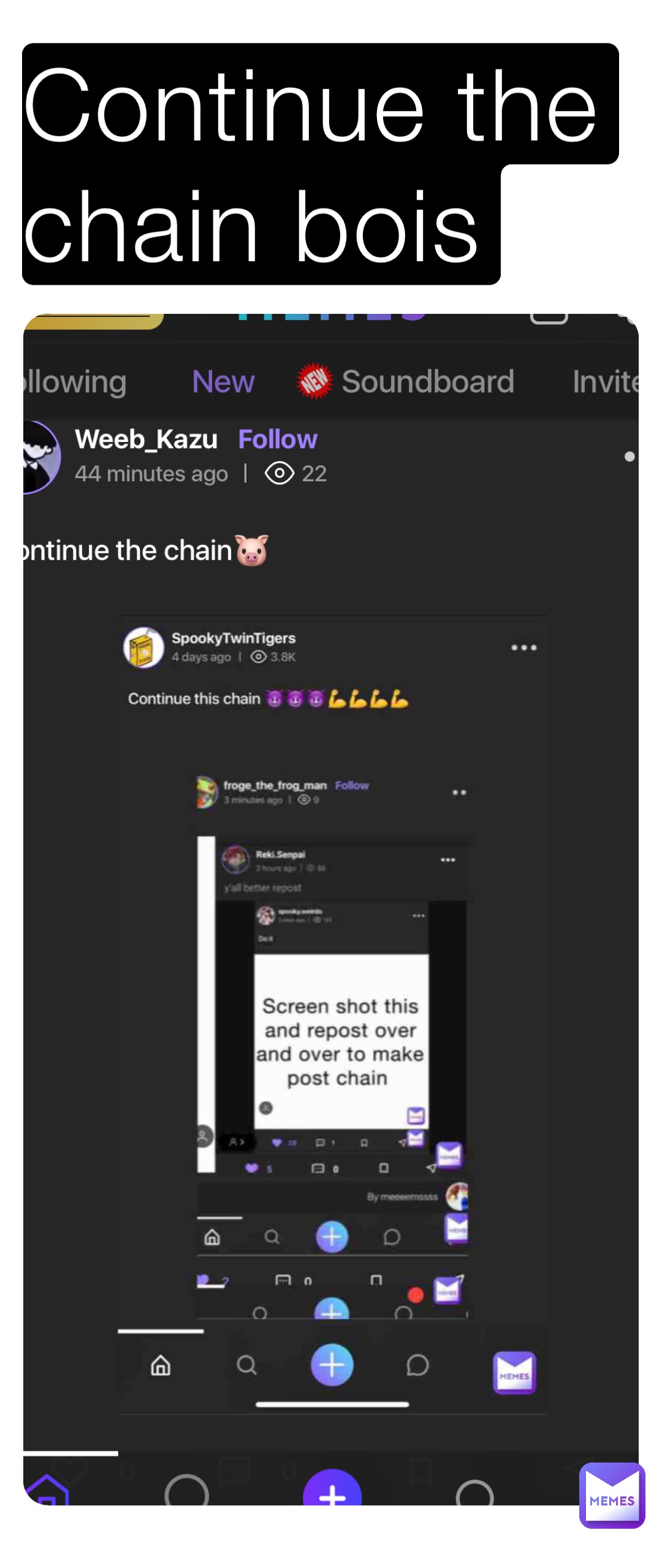 Continue the chain bois