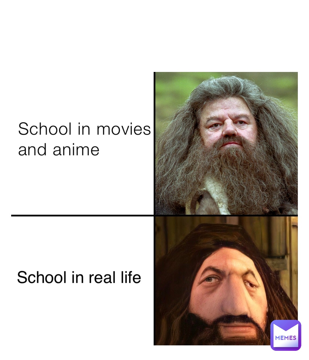 School in movies and anime School in real life