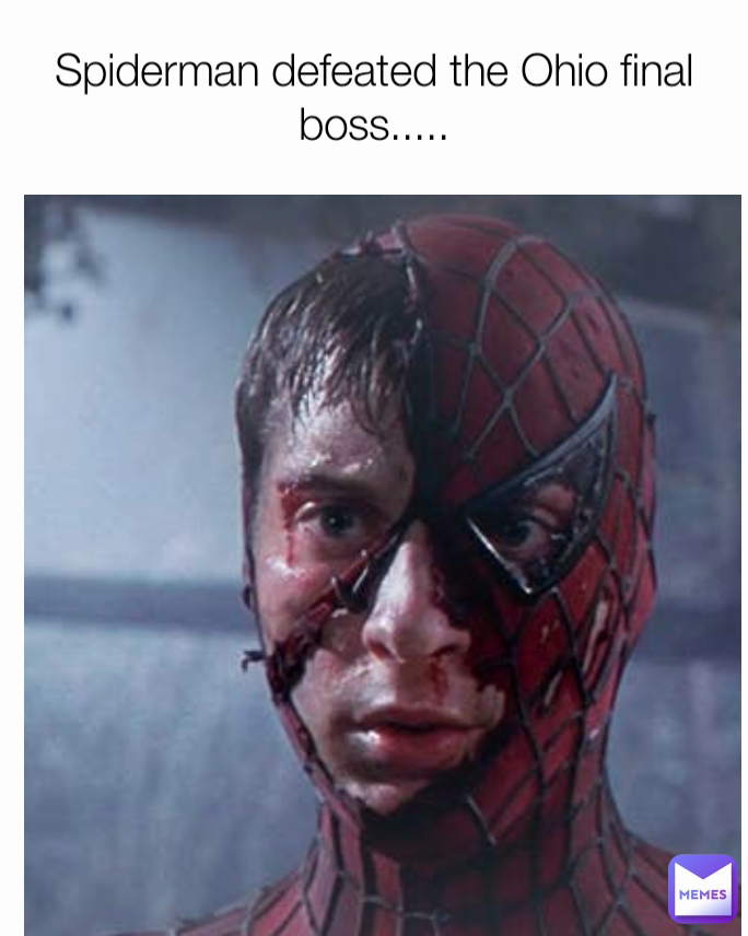 Spiderman defeated the Ohio final boss.....
