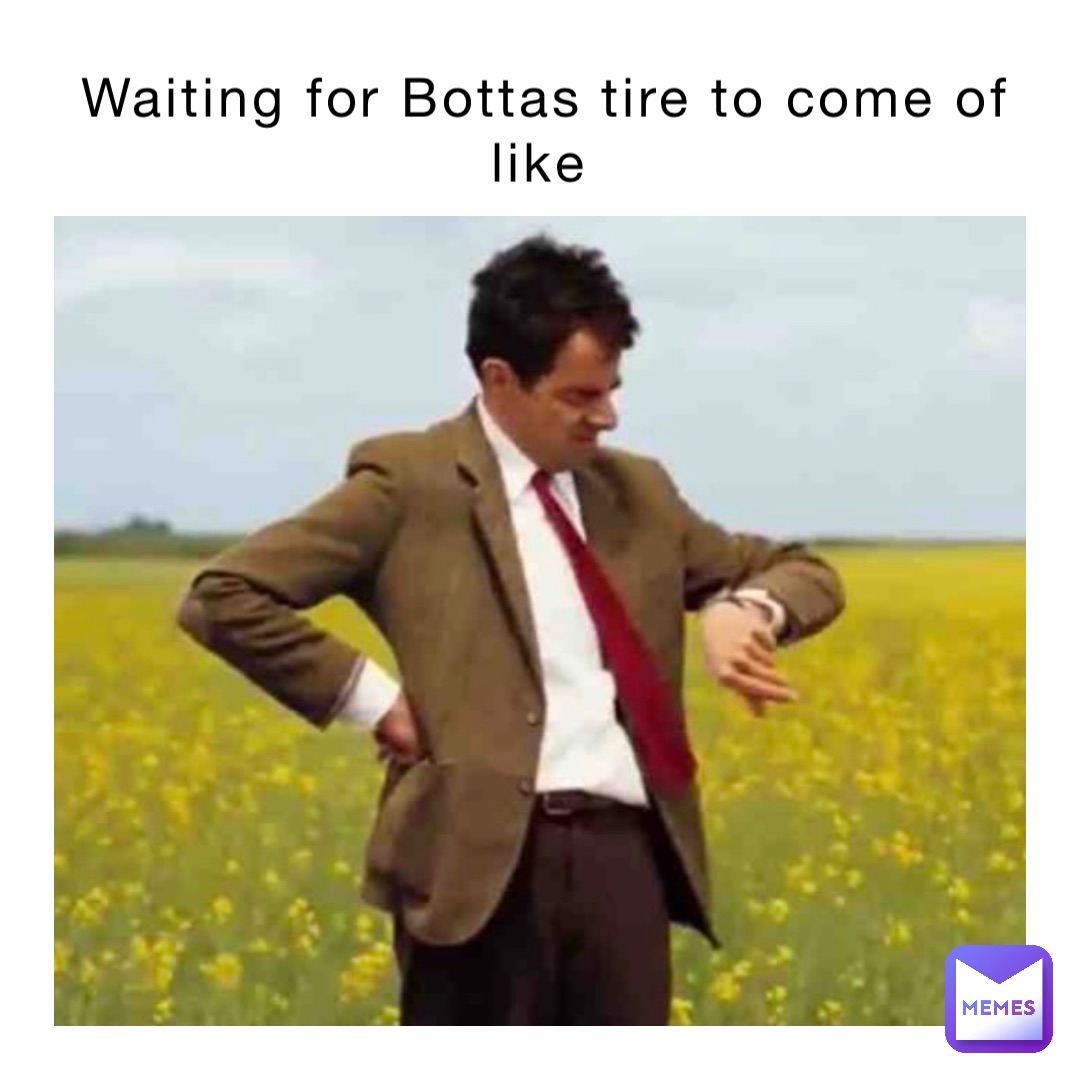 Waiting for Bottas tire to come of like