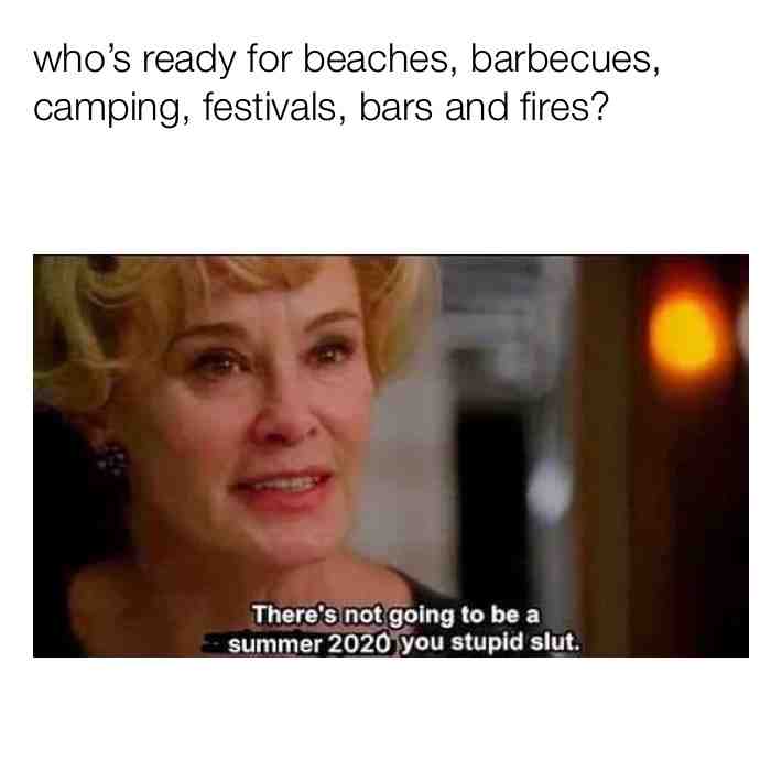 #summer2020 #stupidslut #beaches #barbeques #camping #festivals #bars #fires