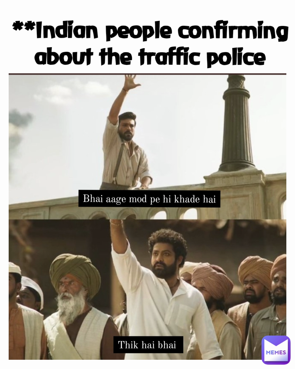 **Indian people confirming about the traffic police