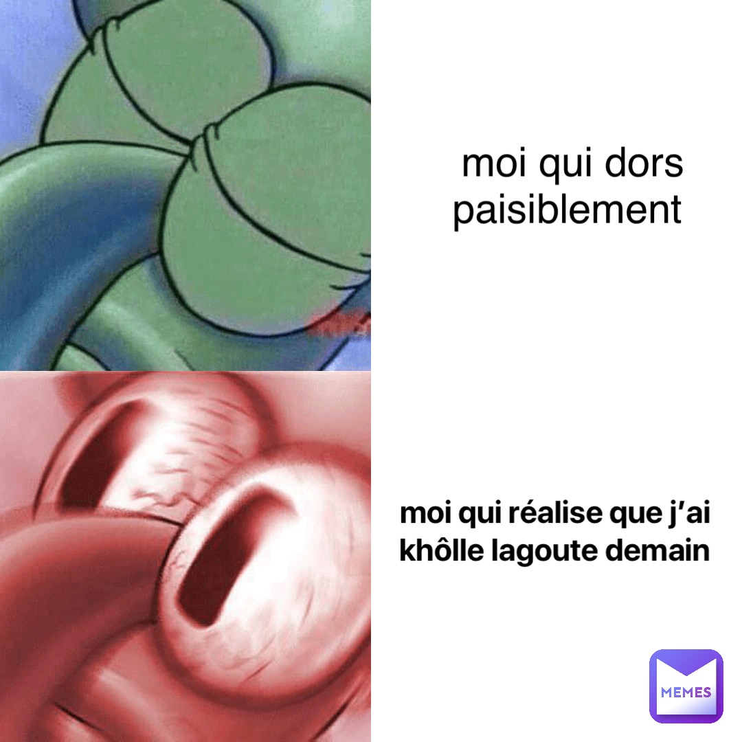 moi qui réalise que j’ai khôlle lagoute demain moi qui dors paisiblement