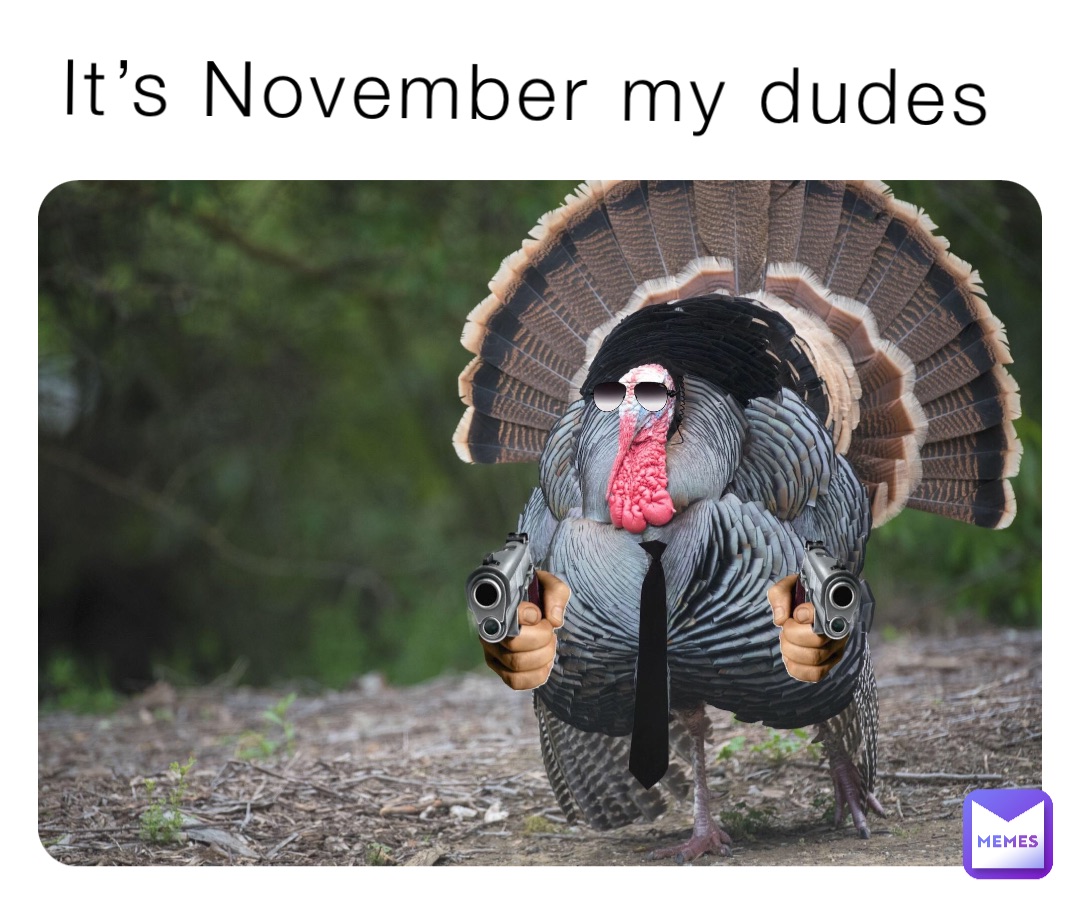 It’s November my dudes