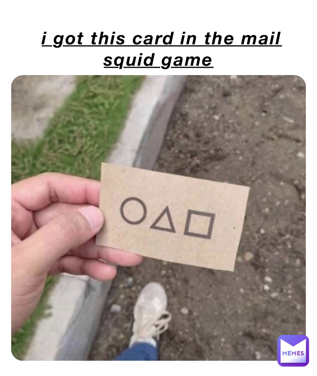 I got this card in the mail SqUiD gAmE