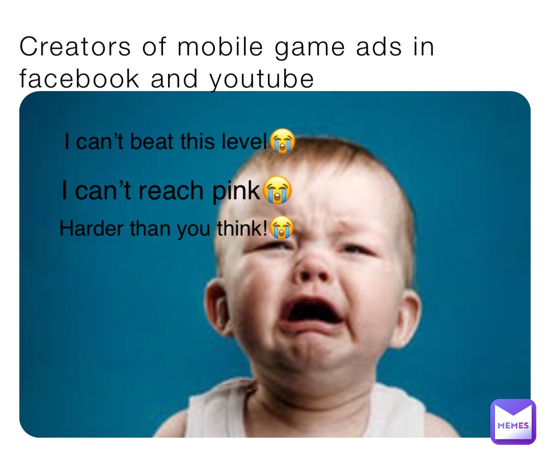 Creators of mobile game ads in facebook and youtube I can’t beat this level😭 I can’t reach pink😭 Harder than you think!😭