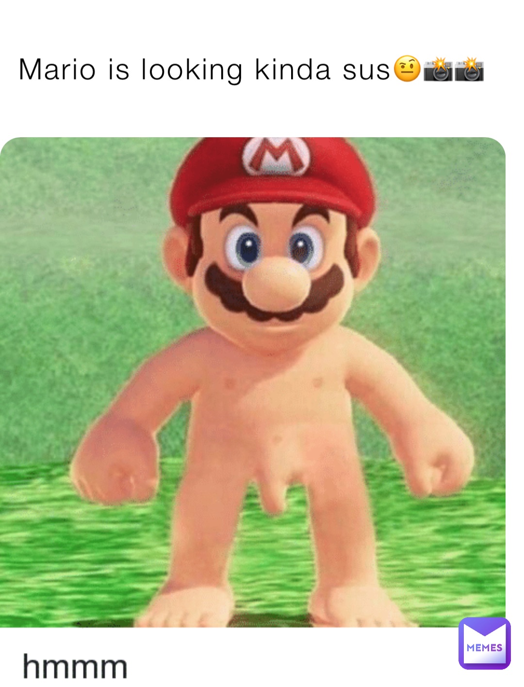 Mario is looking kinda sus🤨📸📸