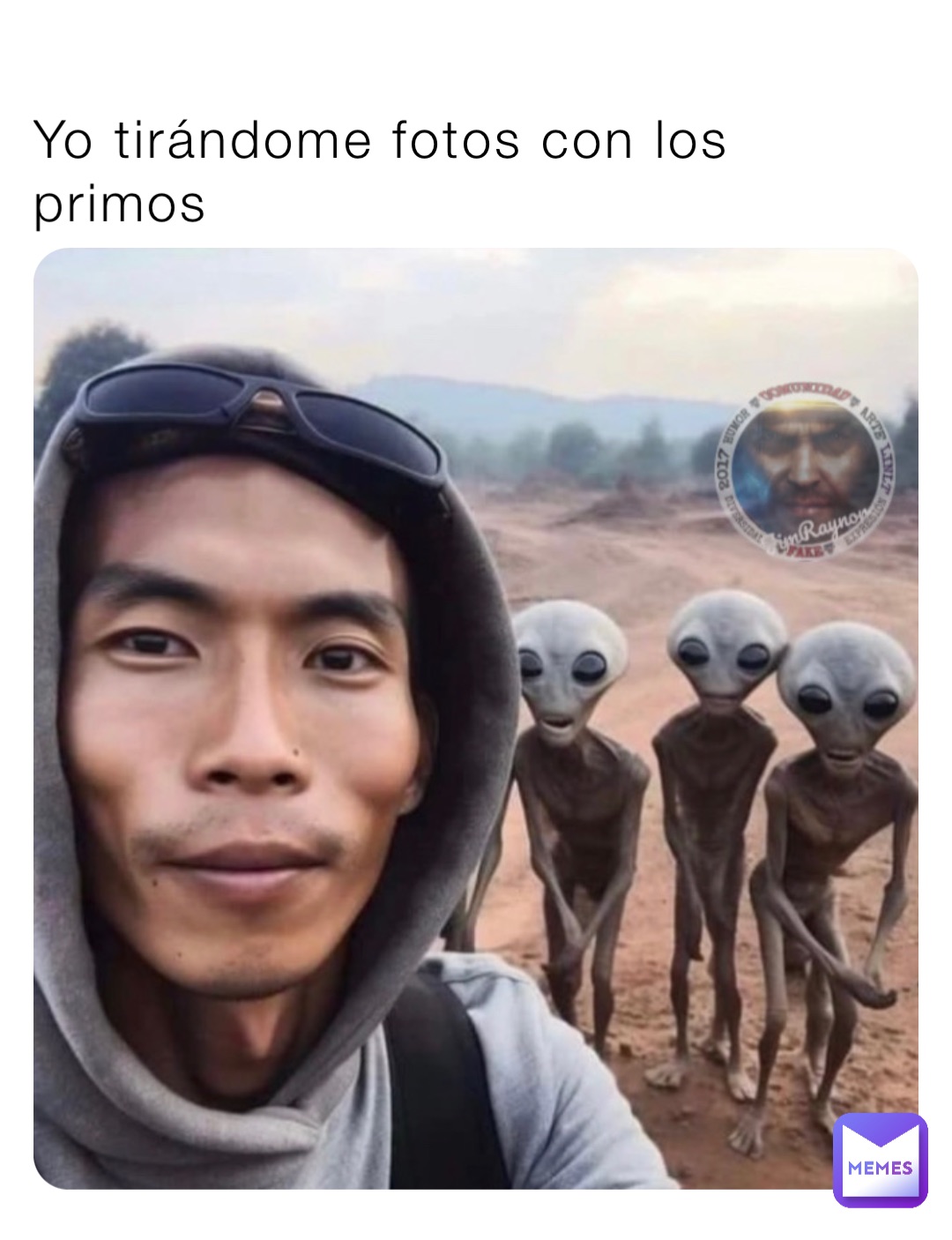 Yo tirándome fotos con los primos