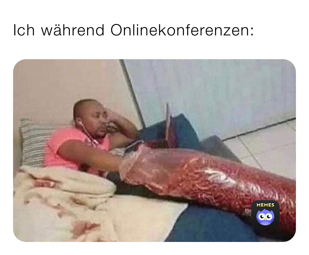 Ich während Onlinekonferenzen:
