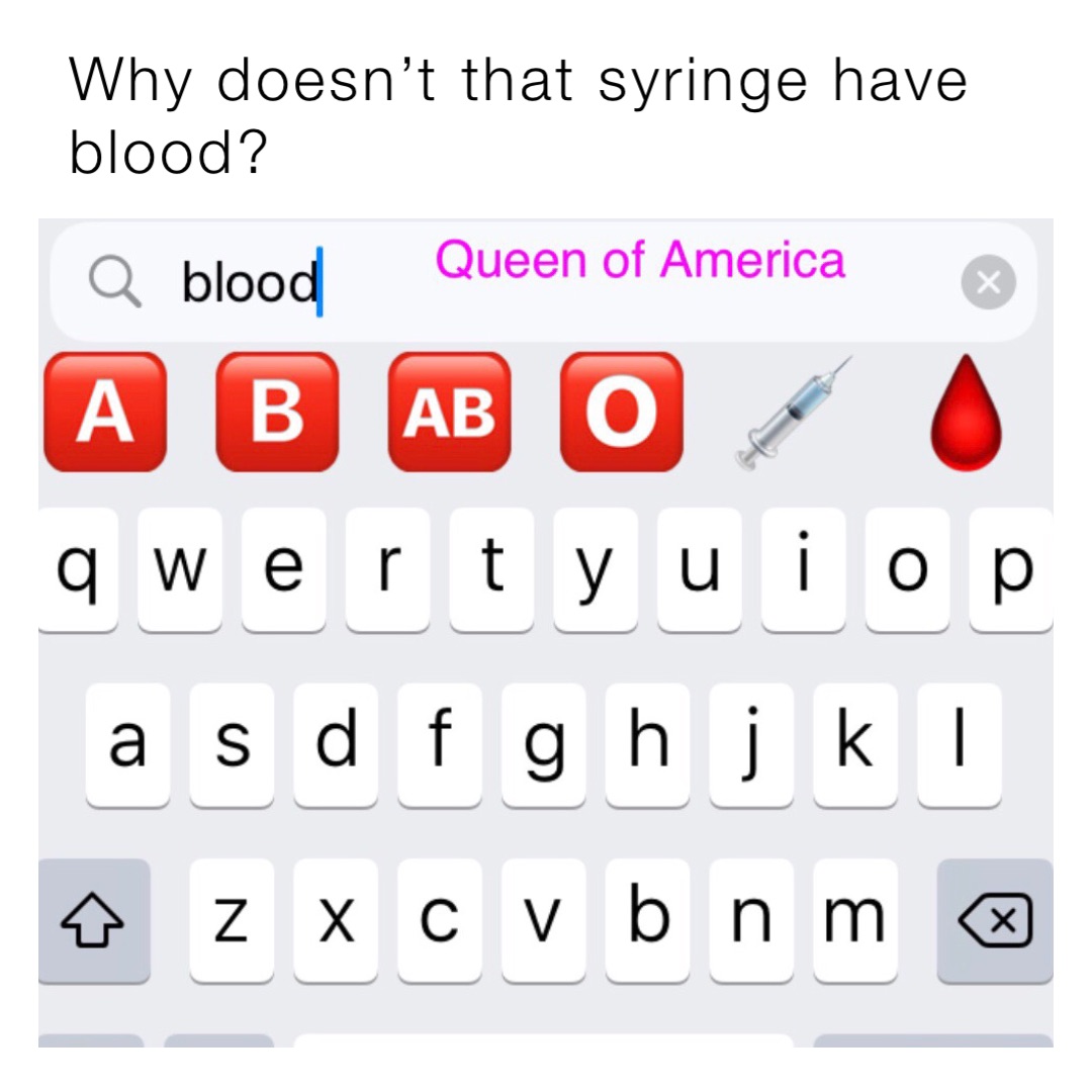 Why doesn’t that syringe have blood?