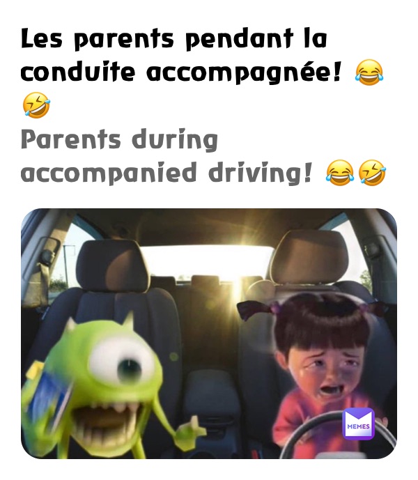 Les parents pendant la conduite accompagnée! 😂🤣
Parents during accompanied driving! 😂🤣