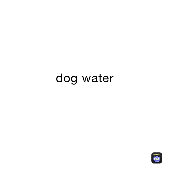 dog water
