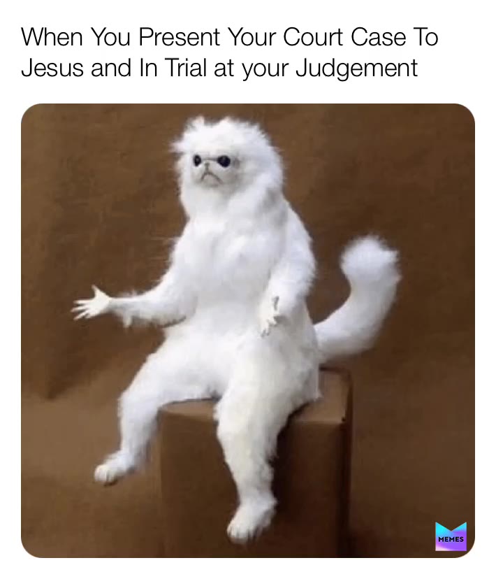 When Your at Trial at Judgement Day  #judgementday  #jesusmemes  #christianmemes