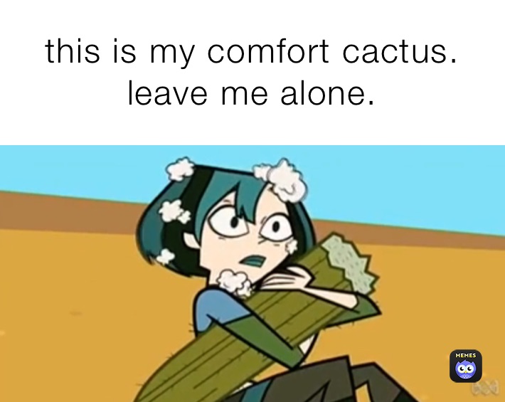 this is my comfort cactus. leave me alone.