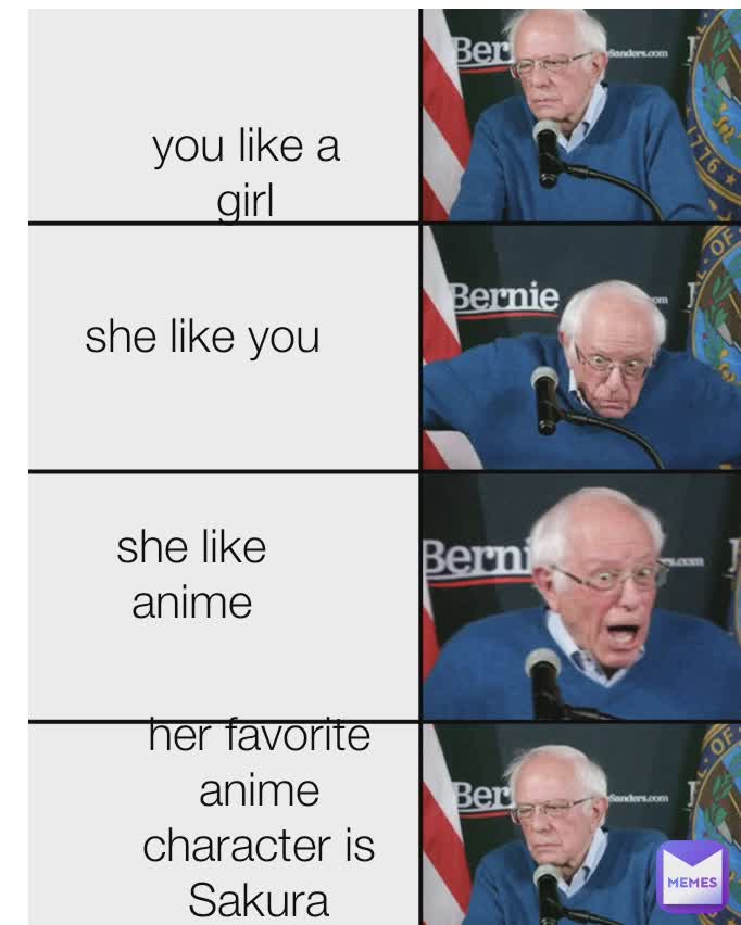 Type Text you like a girl she like you back you like a girl you like a girl she like you she like anime her favorite anime character is Sakura