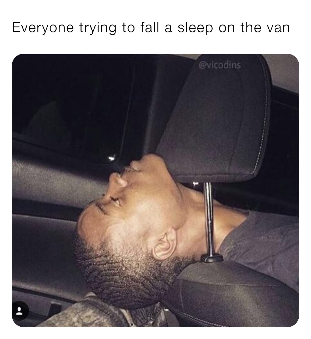 Everyone trying to fall a sleep on the van