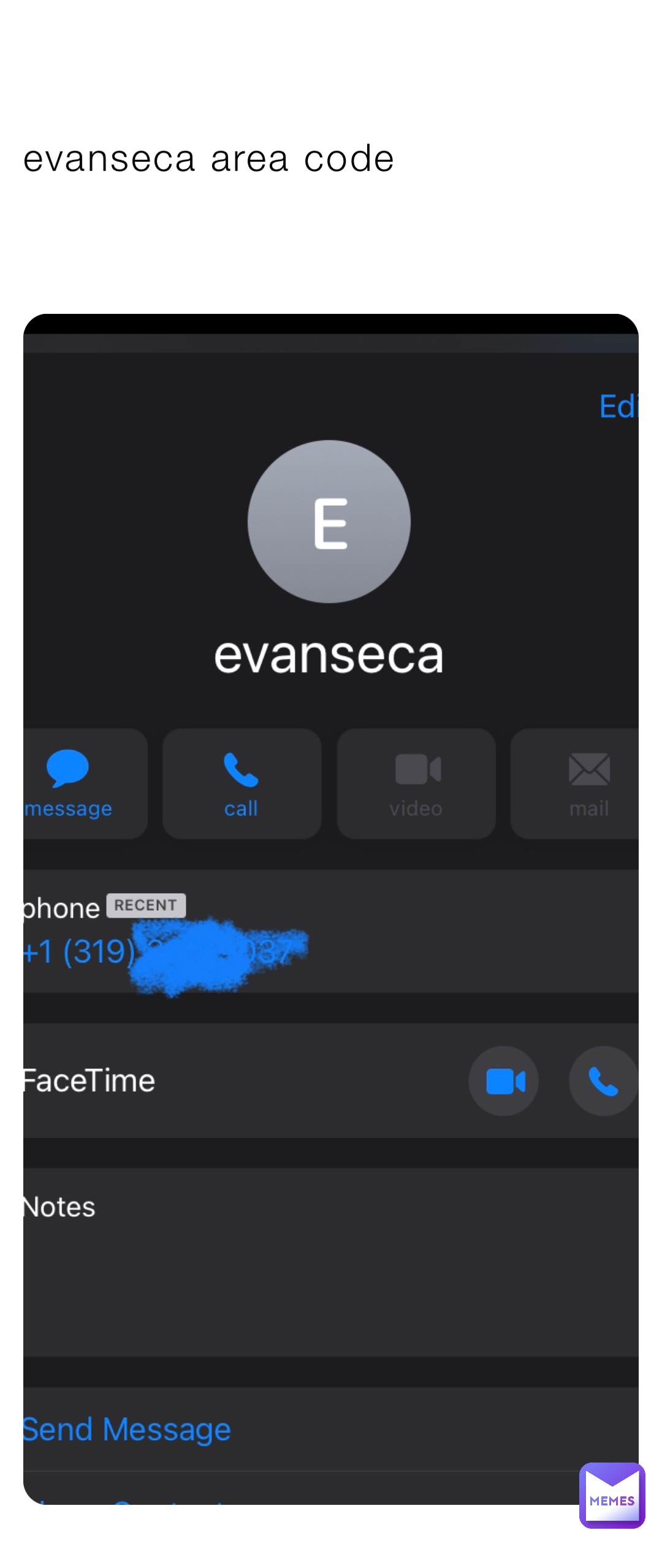 evanseca area code