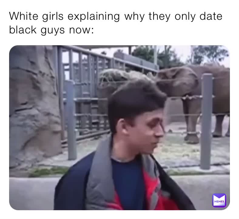 white girl black guy meme