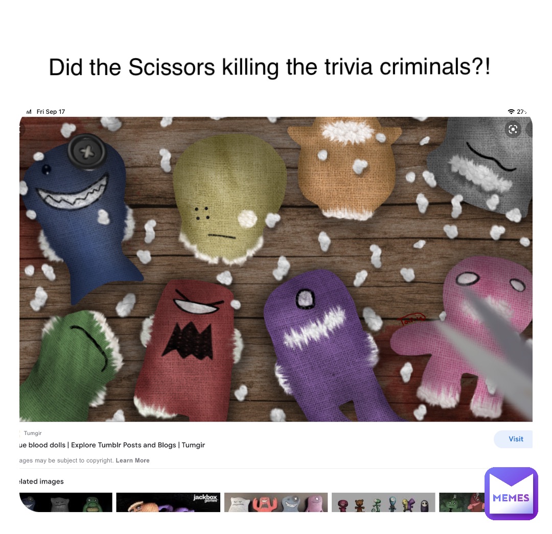 Did the Scissors killing the trivia criminals?!