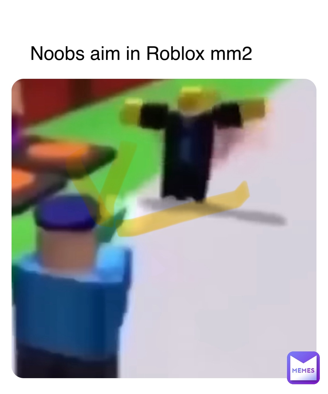 Double tap to edit Noobs aim in Roblox mm2