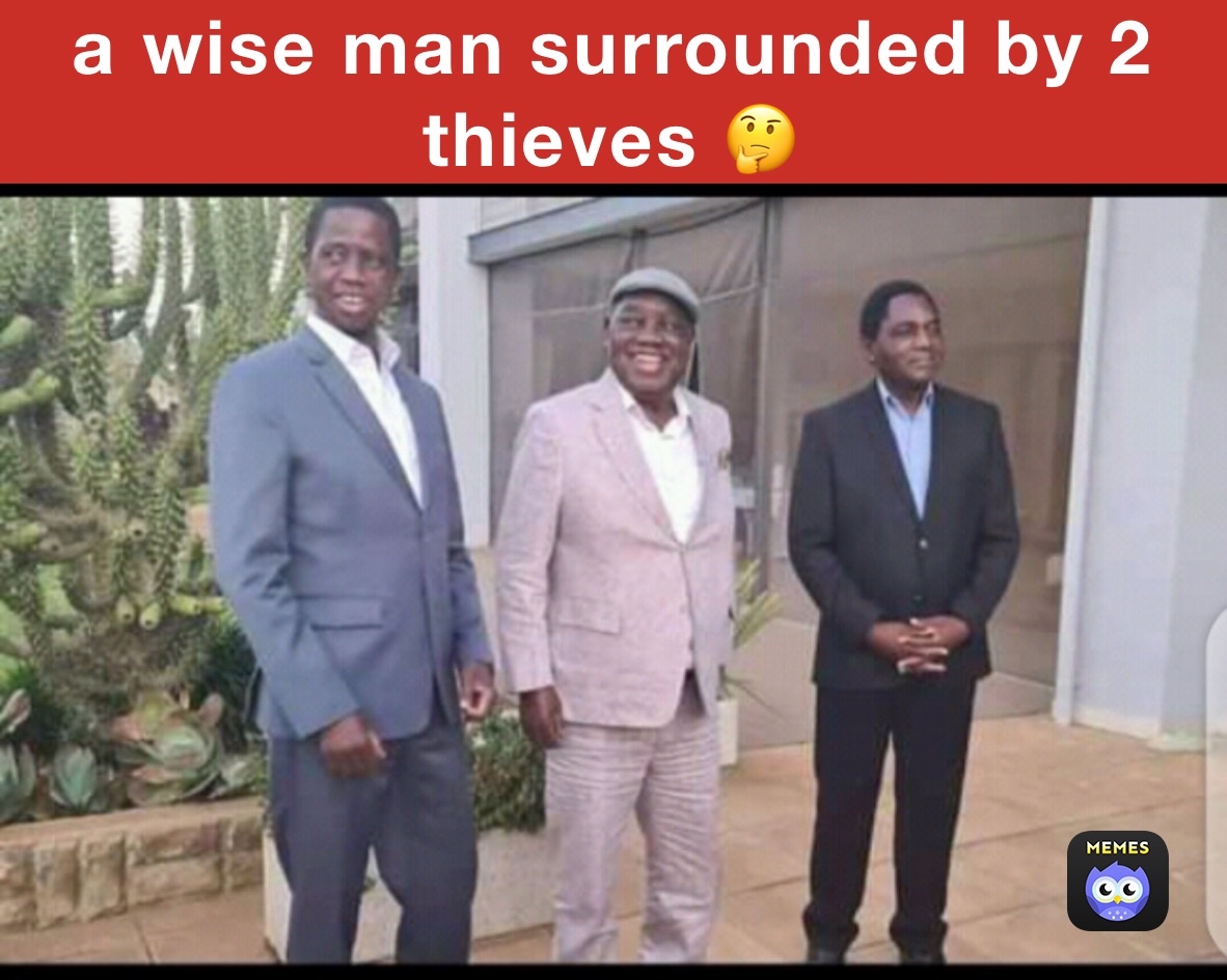 a wise man surrounded by 2 thieves 🤔 