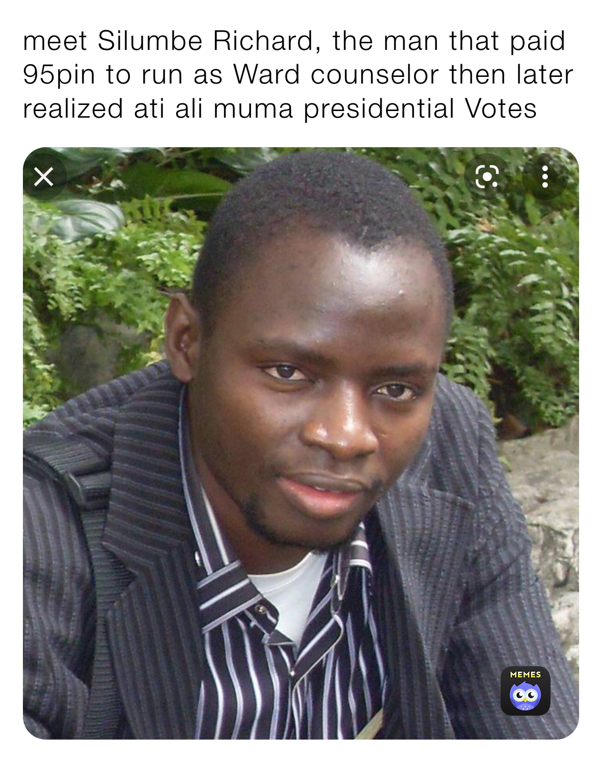 meet Silumbe Richard, the man that paid 95pin to run as Ward counselor then later realized ati ali muma presidential Votes 