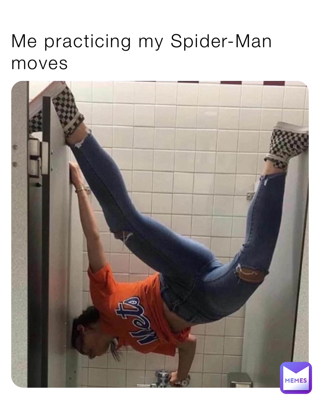 Me practicing my Spider-Man moves