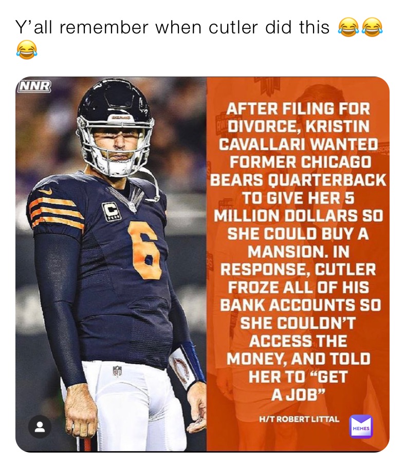 Y’all remember when cutler did this 😂😂😂