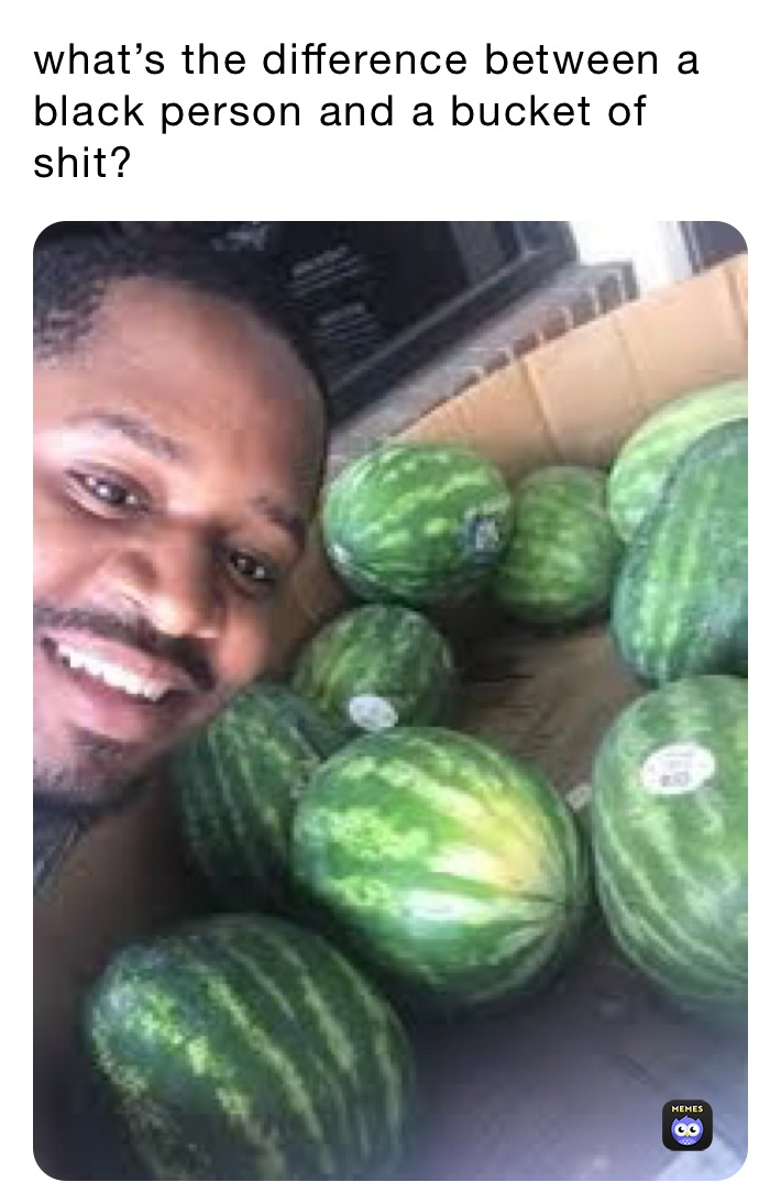 what’s the difference between a black person and a bucket of shit? 