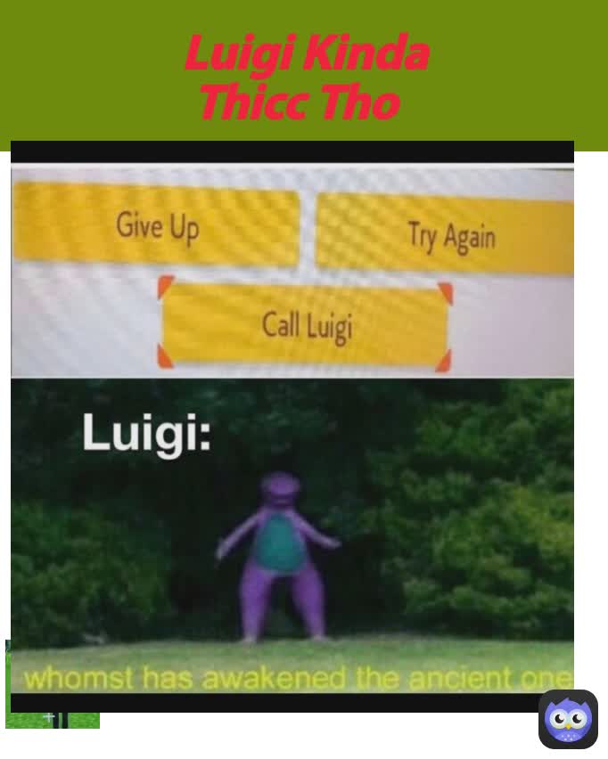 Luigi Kinda
Thicc Tho