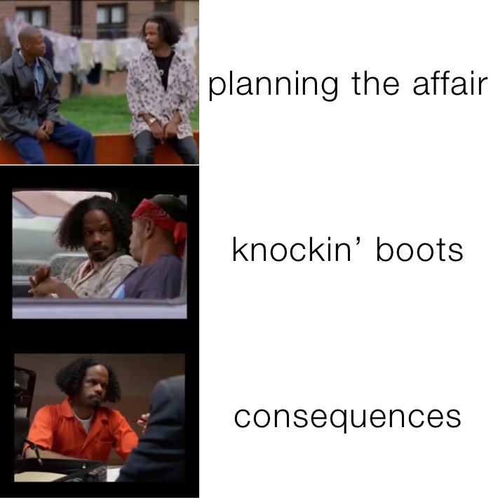 planning the affair  knockin’ boots consequences 