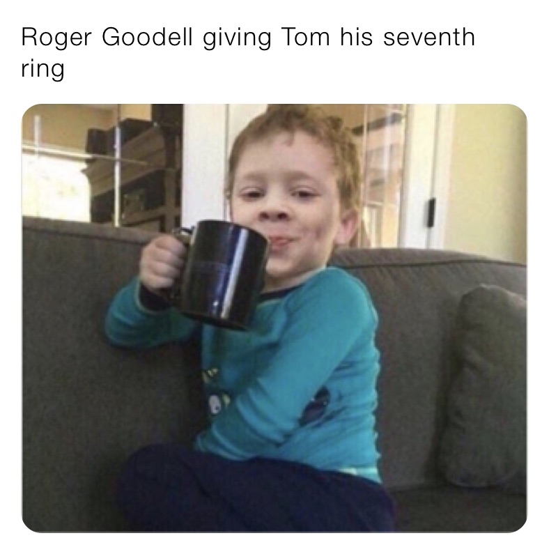 Roger Goodell giving Tom his seventh ring 