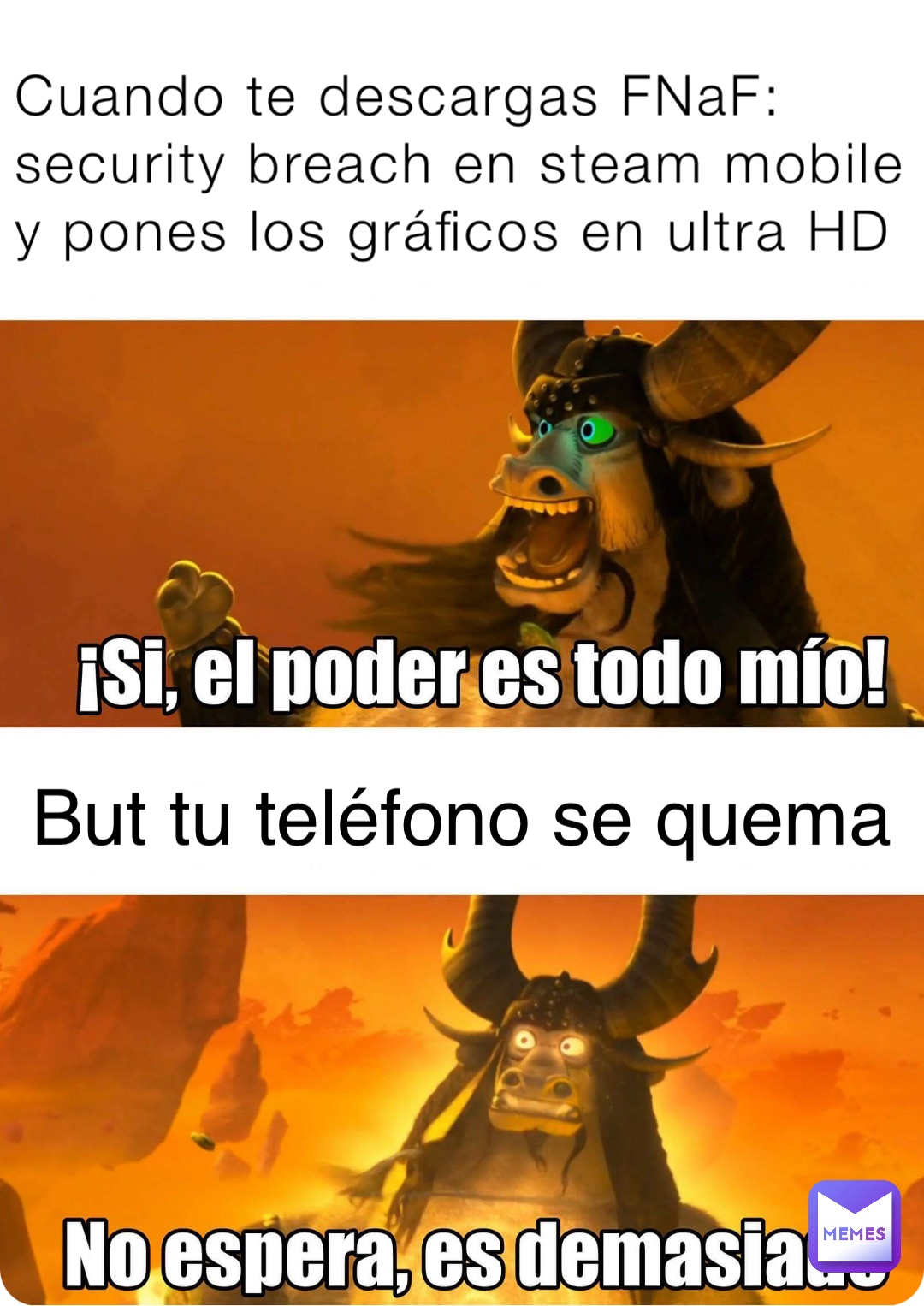 Cuando te descargas FNaF: security breach en steam mobile y pones los  gráficos en ultra HD But tu teléfono se quema | @EicBepsbFo | Memes