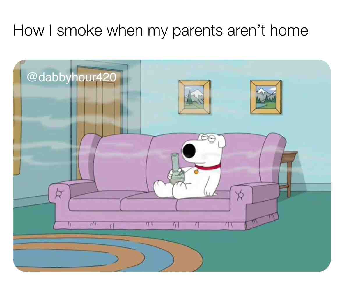 Fuck u think my parents are gonna tell I smoked here \ud83d\ude05
.
#weedculture #stonermemes #420love #420\ud83c\udf41 #stonerchicks #stonercouples #weedhumor #stonerhumor #ganjagoddess #ganjaburn #ganjalover #hightimescannabiscup #cultivation #cultivate #weedstrains #weedoil #cbdvape #shatter #bonghits #bongbabes #dankmemes #dankweed #dankdank #dankmemesdaily #spongebobmeme #thcwax #waxpen #marijuanagrowers #potheadsociety #weedgirls