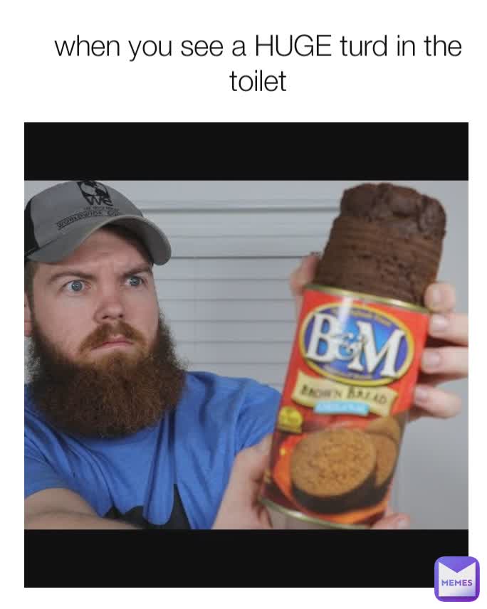 when you see a HUGE turd in the toilet
