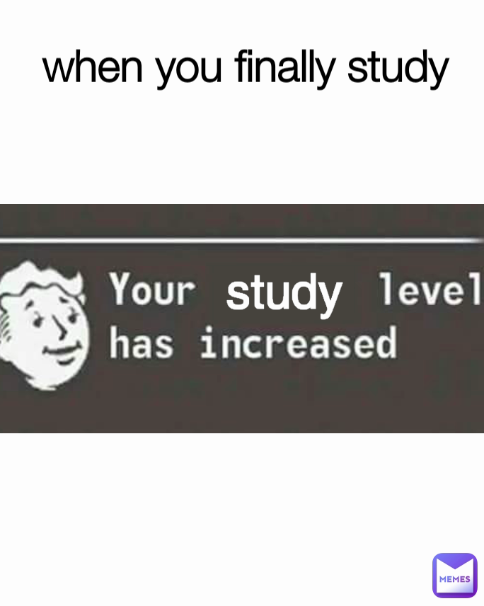 study when you finally study