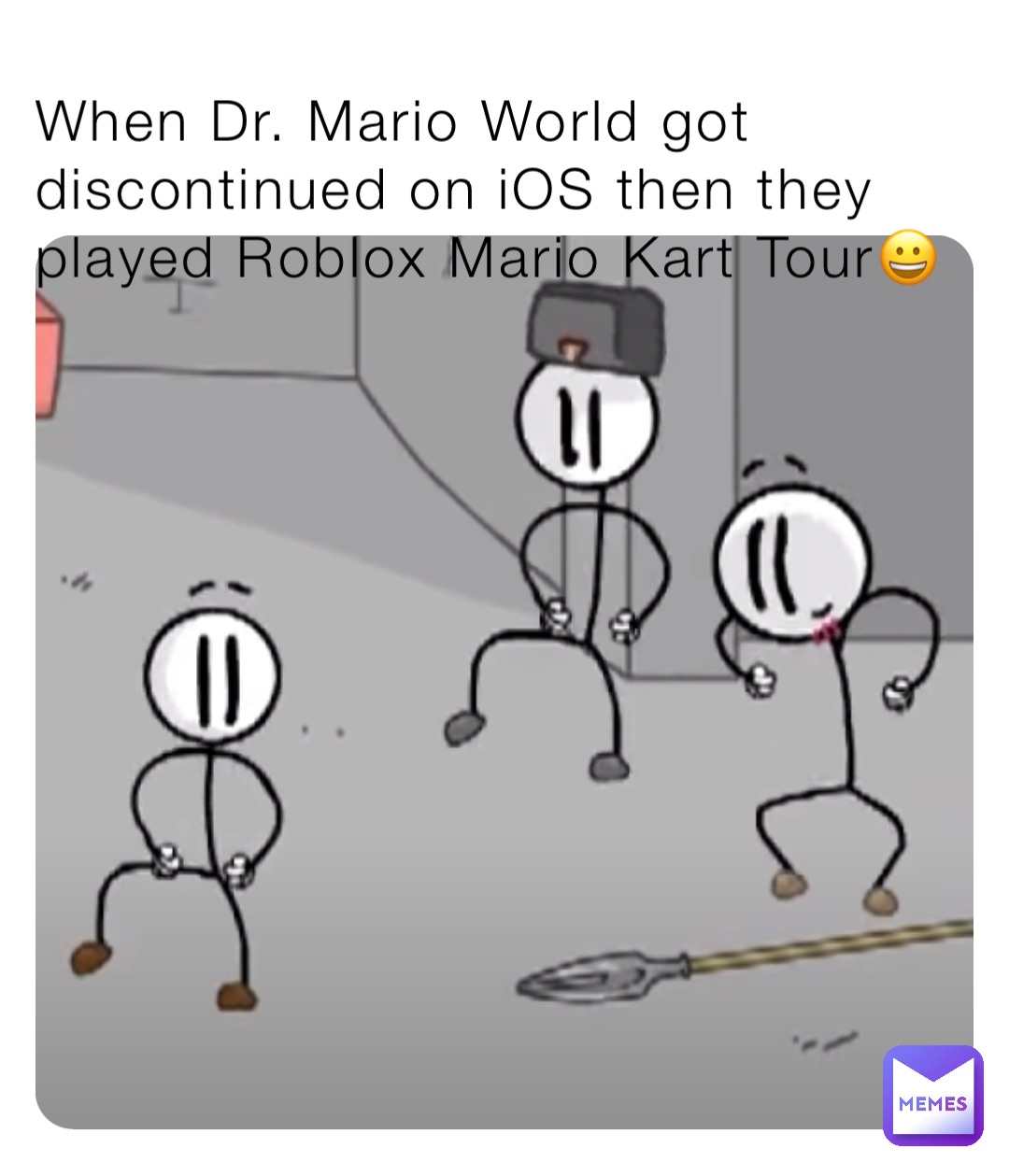 When Dr. Mario World got discontinued on iOS then they played Roblox Mario Kart Tour😀