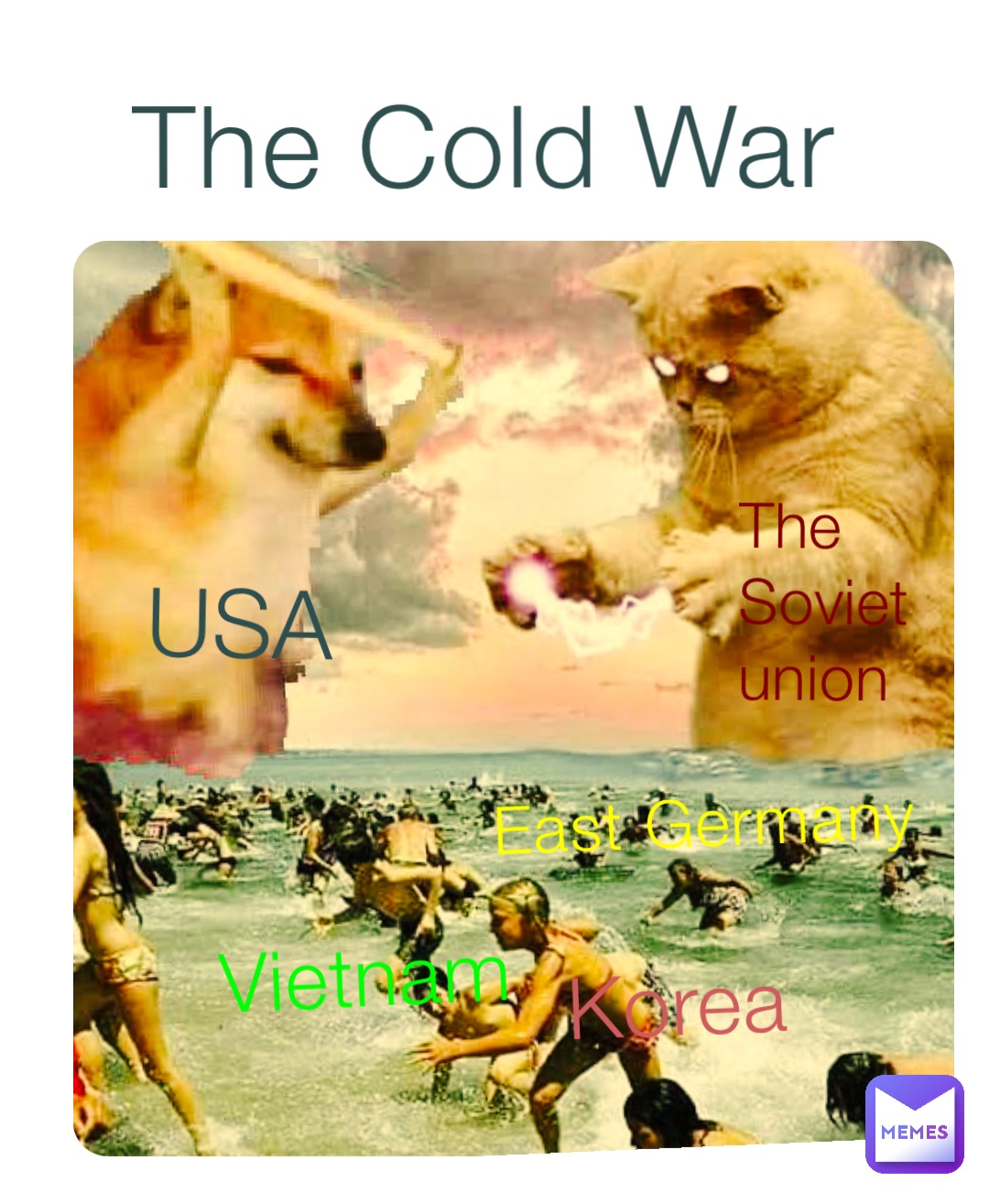 USA The Soviet union Vietnam Korea The Cold War￼ East Germany