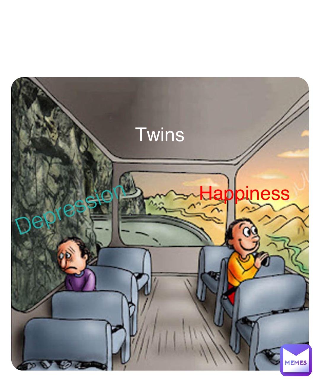 Depression Happiness Twins