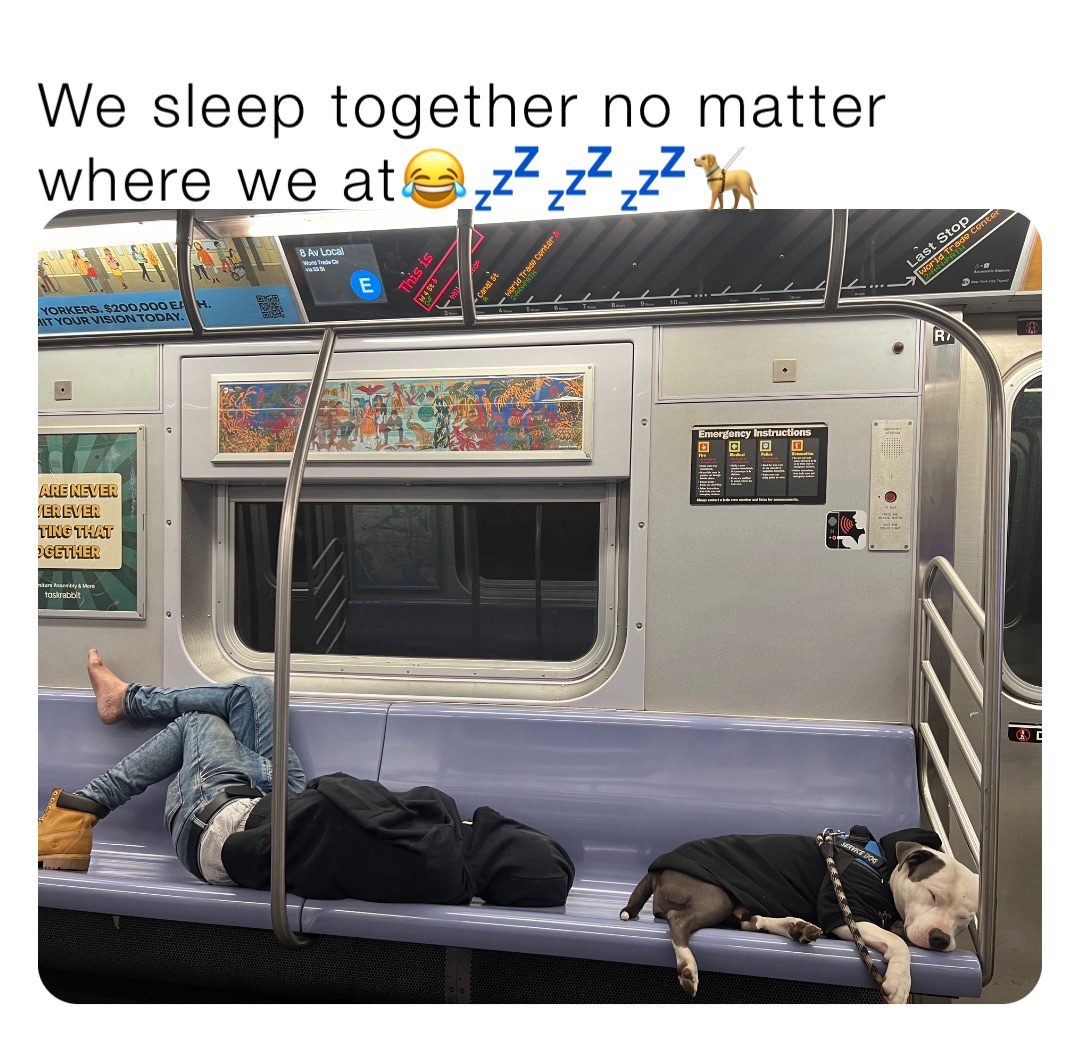 We sleep together no matter where we at😂💤💤💤🦮