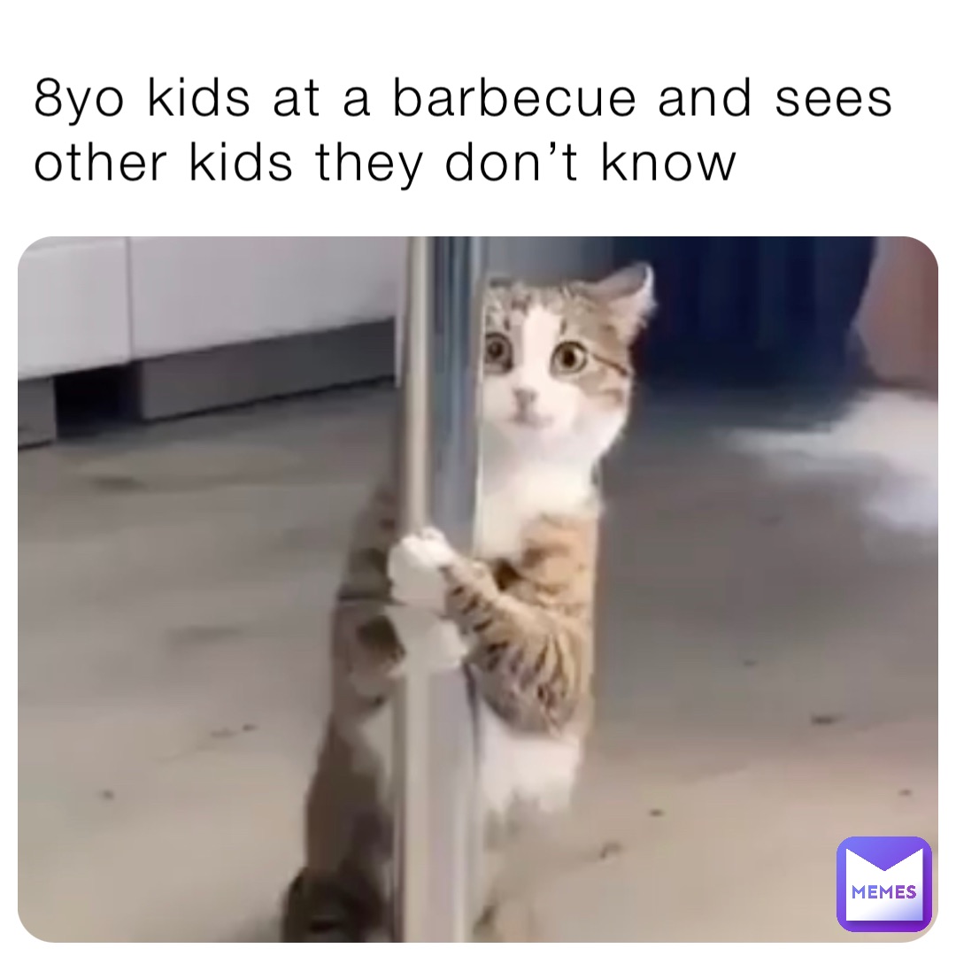 8yo kids at a barbecue and sees other kids they don’t know