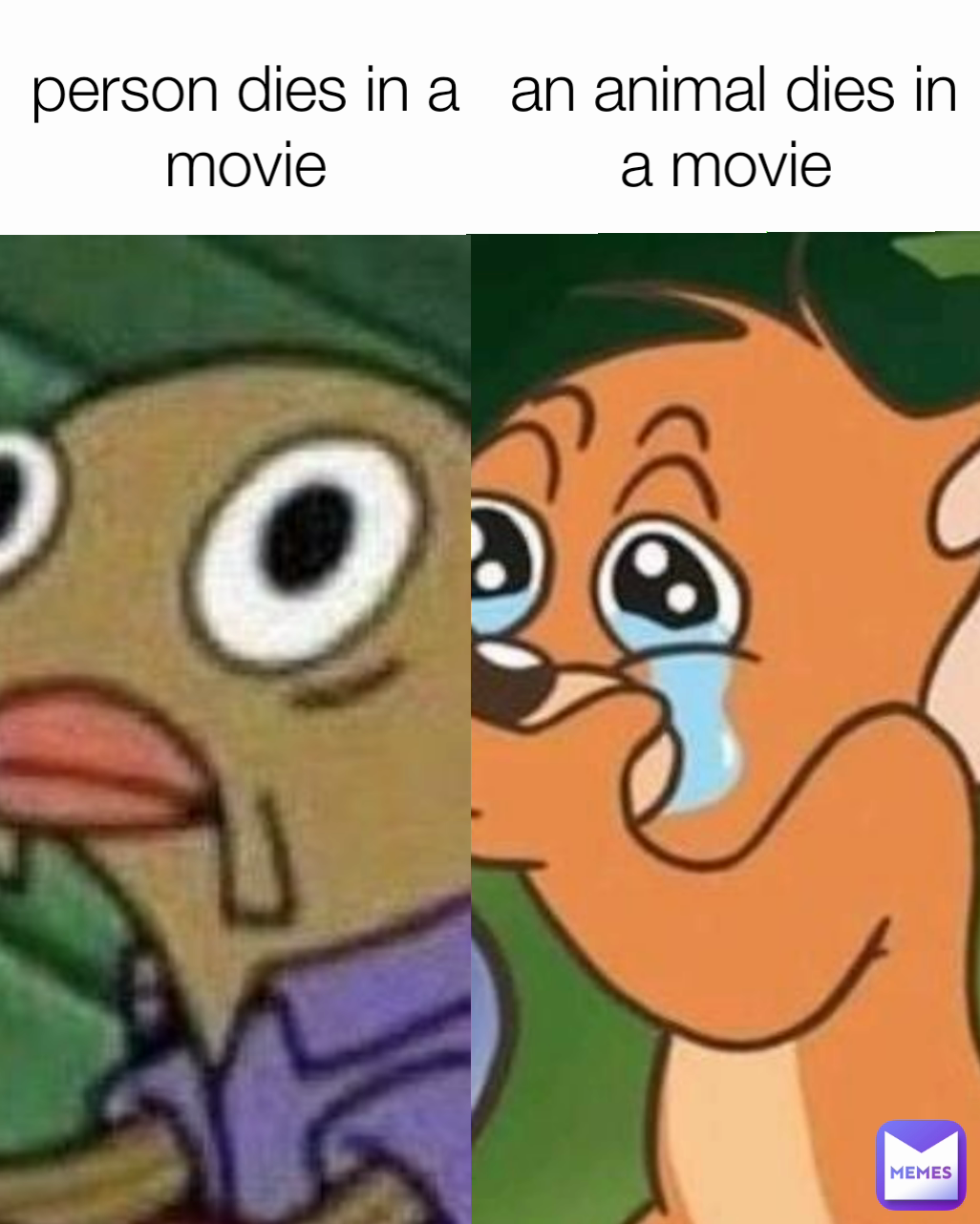 an animal dies in a movie  person dies in a movie
