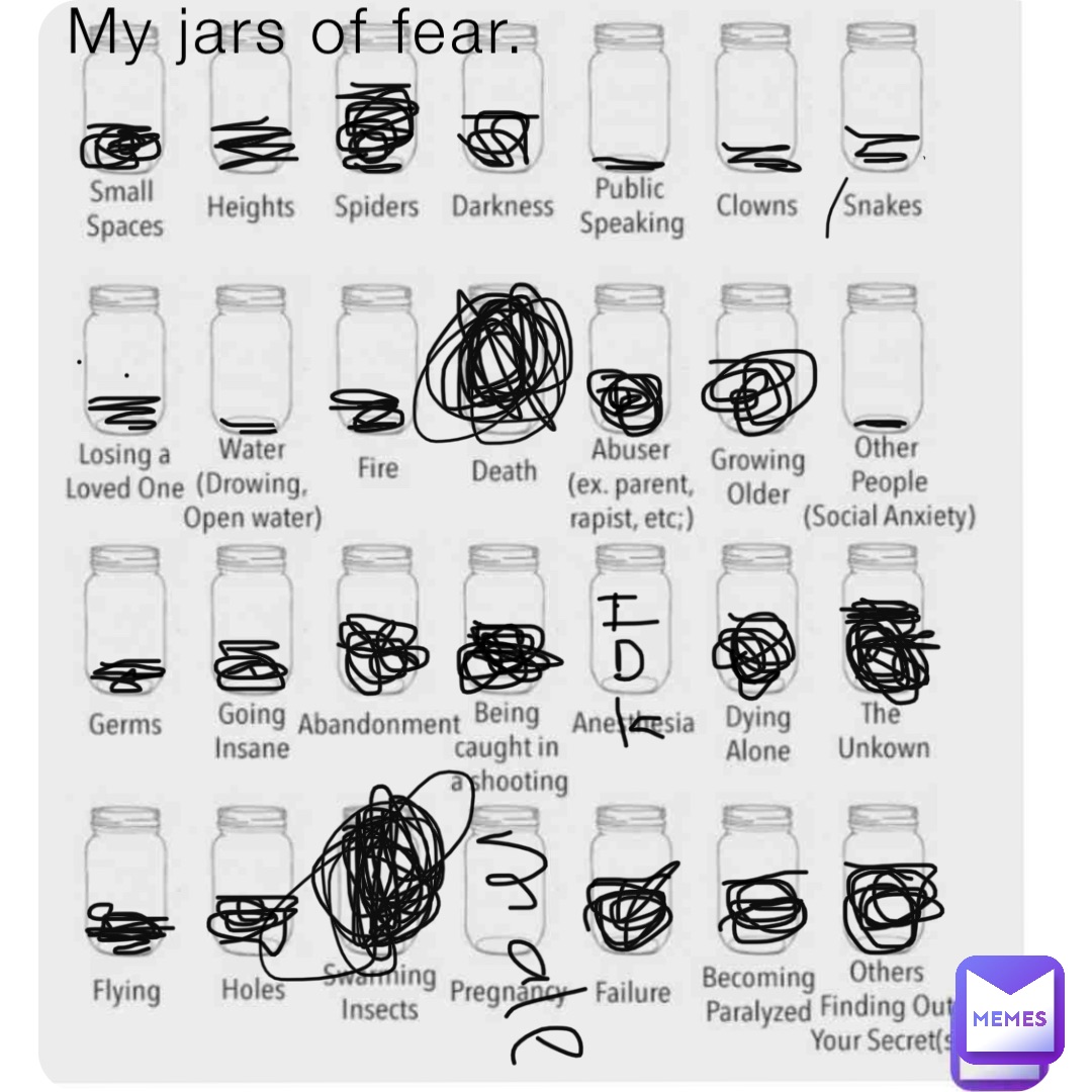 My jars of fear.